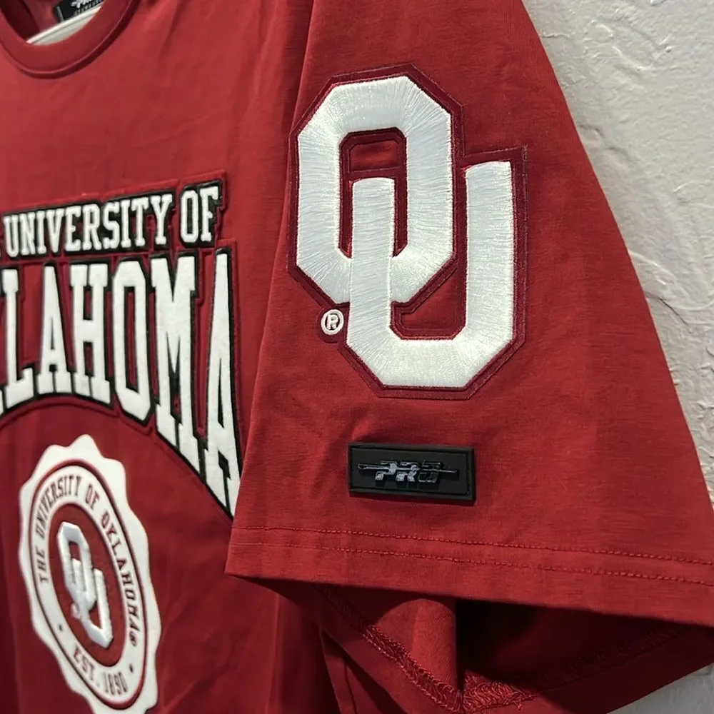 🔥🏈 University of Oklahoma SOONERS Embroidered Quality College Tee XL - PERFECT